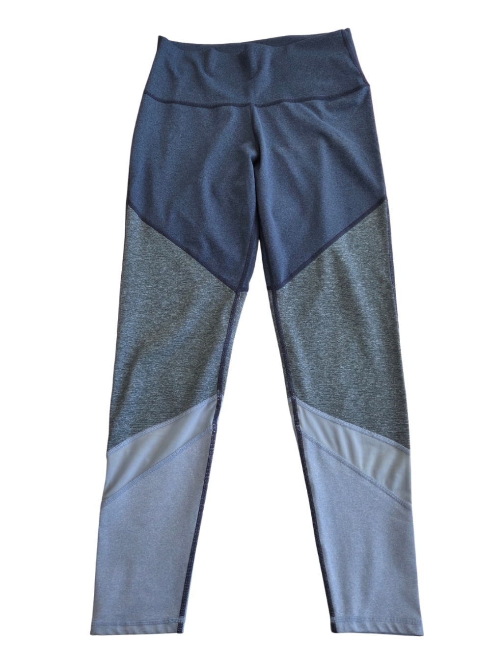 2 Aerie Leggings Womens Gray Peach ,Blue Workout Pants Skinny Stretch Mesh Large - Picture 8 of 11